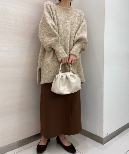 「solleim」 長袖ニット M グレー レディース_画像2