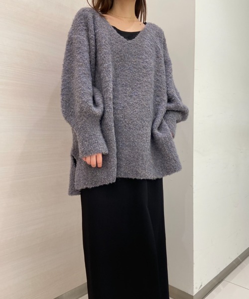 「solleim」 長袖ニット M グレー レディース_画像6