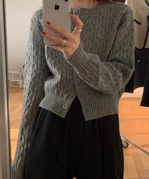 「gossip！ロサンゼルス」 ニットカーディガン FREE グレー レディース_画像8