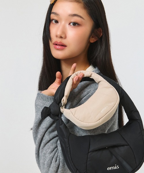 emis トートバッグ PADDED ZIP POCKET HOBO BAG レディース : ZOZOTOWN