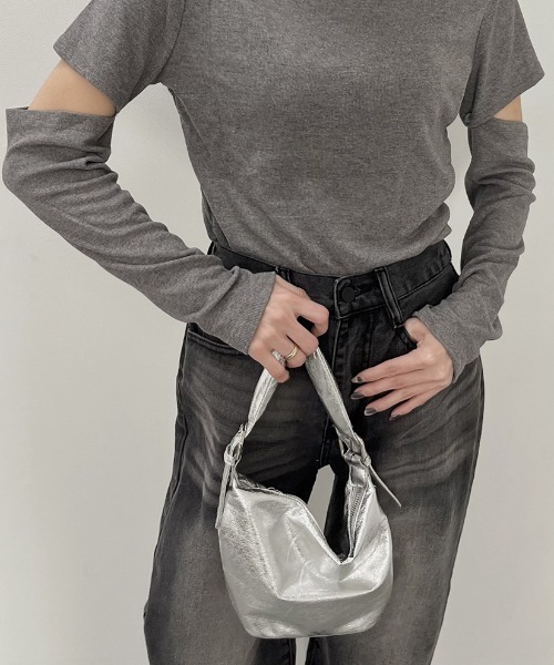 「Reurie'」 ハンドバッグ FREE シルバー レディース_画像7