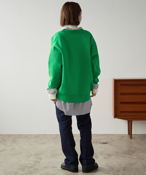 「SLOBE IENA」 ニットカーディガン FREE グリーン レディース_画像5