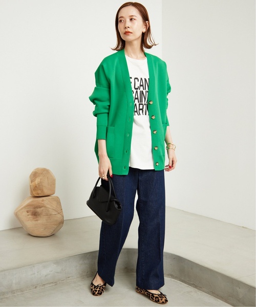 「SLOBE IENA」 ニットカーディガン FREE グリーン レディース_画像7