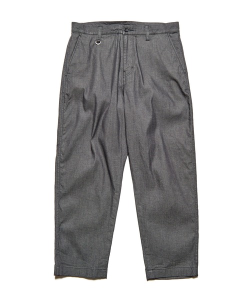 ワイドパンツ ジーンズ STRETCH DENIM TAPERED CROPPED PANTS メンズ レディースの画像