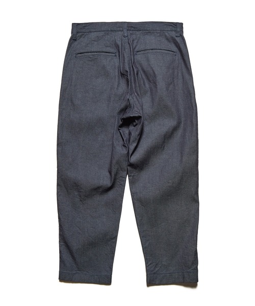 ワイドパンツ ジーンズ STRETCH DENIM TAPERED CROPPED PANTS メンズ レディースの画像