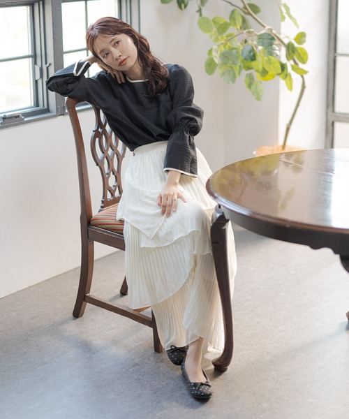 「mysty woman」 長袖ブラウス FREE ブラック レディース_画像2