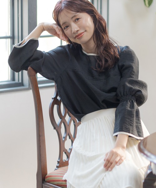 「mysty woman」 長袖ブラウス FREE ブラック レディース_画像3