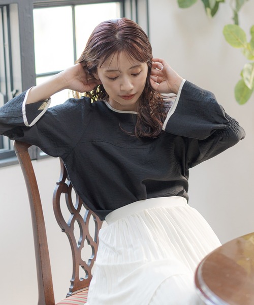 「mysty woman」 長袖ブラウス FREE ブラック レディース_画像4