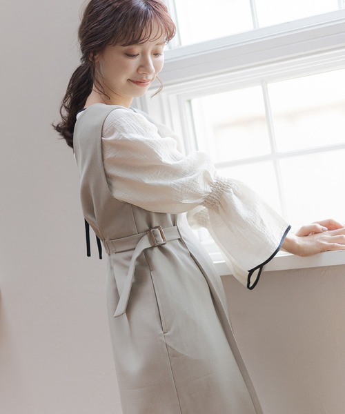 「mysty woman」 長袖ブラウス FREE ブラック レディース_画像8