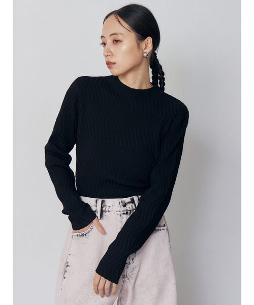 MURUA ニット MURUA（ムルーア） ニット セーター ウェーブニット レディース