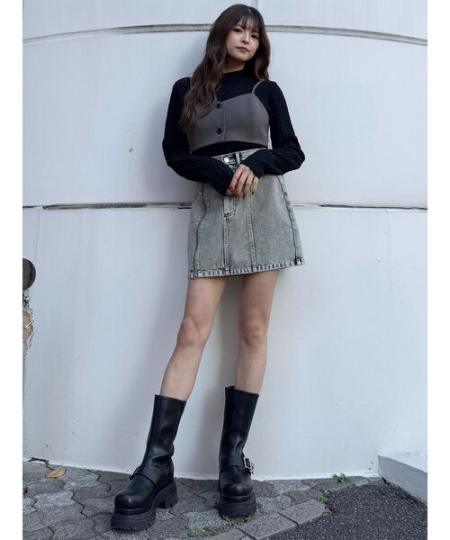 murua♡完売ニット MURUA（ムルーア） ニット セーター フレーズカラーロゴニット