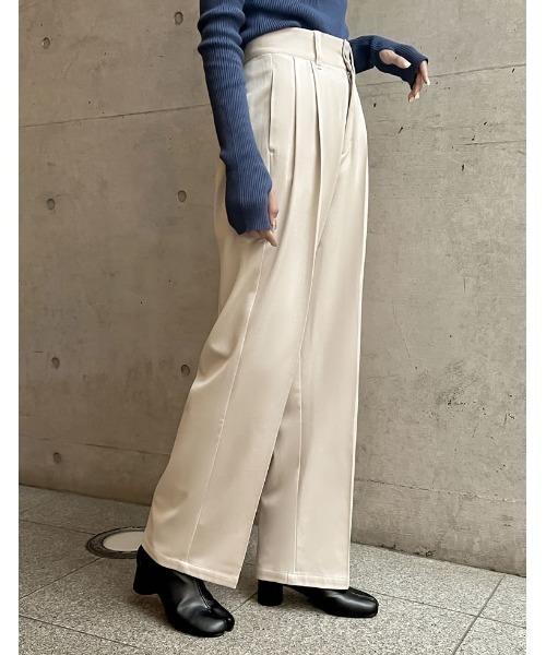 「Re:EDIT」 パンツ AM チャコールグレー レディース_画像6