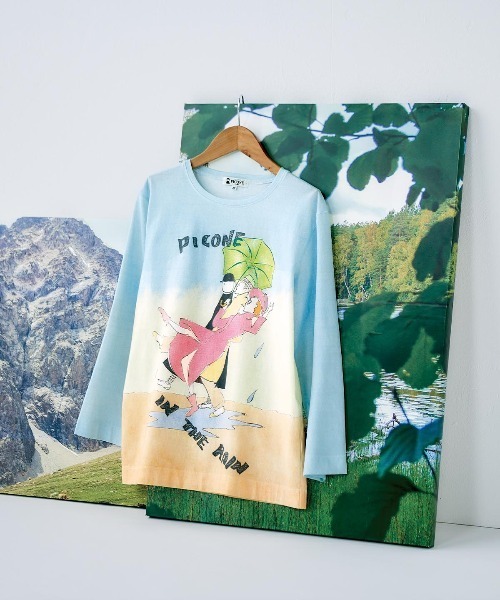 PICONE プリント柄 Tシャツ サイズM STUDIO PICONE（スタジオピッコーネ） tシャツ アートイラストプル