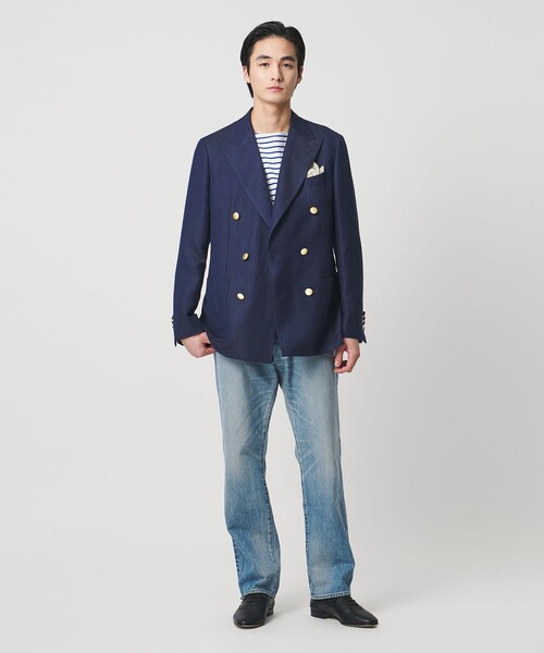 【重宝品】ユナイテッドアローズ　ダブルブレストジャケット　紺ブレザー　金ボタン 重宝品】ユナイテッドアローズ ダブルブレストジャケット 紺ブレザー