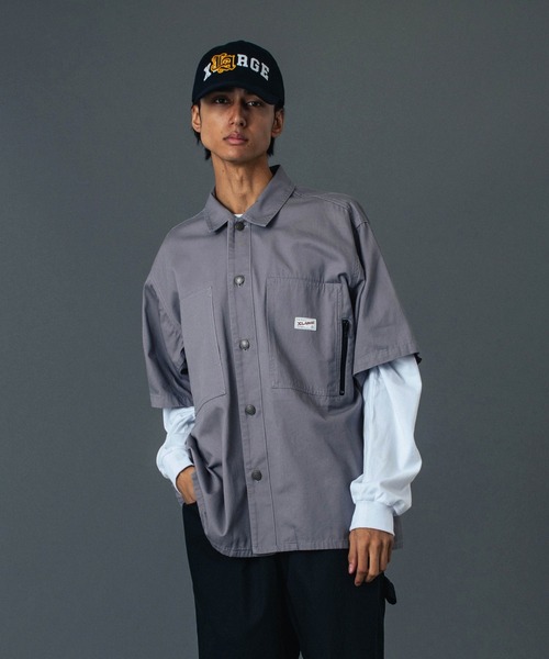XLARGE（エクストラ ラージ） シャツ 半袖 SIDE ZIP S/S WORK SHIRT