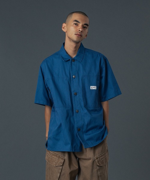 XLARGE（エクストラ ラージ） シャツ 半袖 SIDE ZIP S/S WORK SHIRT