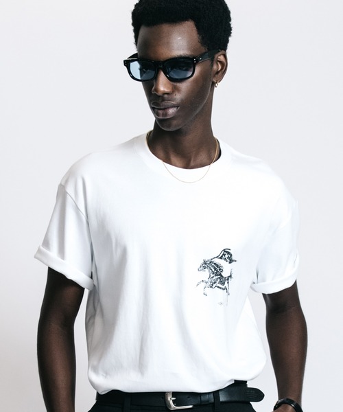 CRIMIE（クライミー） tシャツ CR MUSUTANG USED PRINT T SHIRT メンズ
