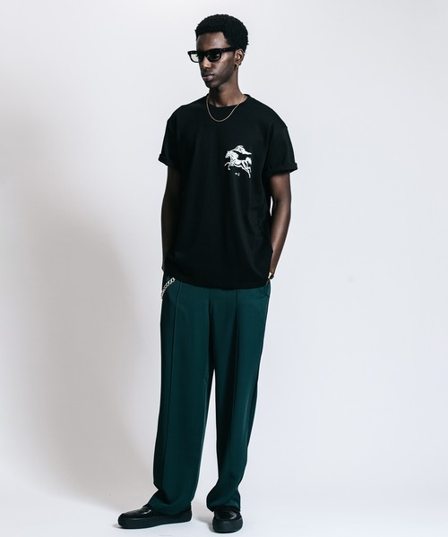 CRIMIE（クライミー） tシャツ CR MUSUTANG USED PRINT T SHIRT メンズ