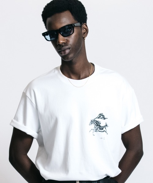 CRIMIE（クライミー） tシャツ CR MUSUTANG USED PRINT T SHIRT メンズ