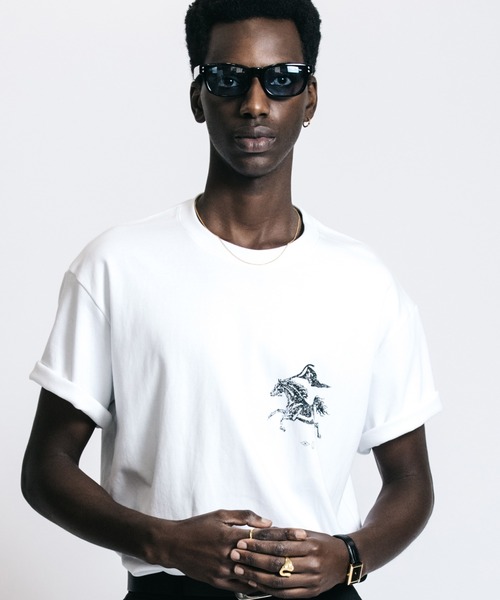 CRIMIE（クライミー） tシャツ CR MUSUTANG USED PRINT T SHIRT メンズ