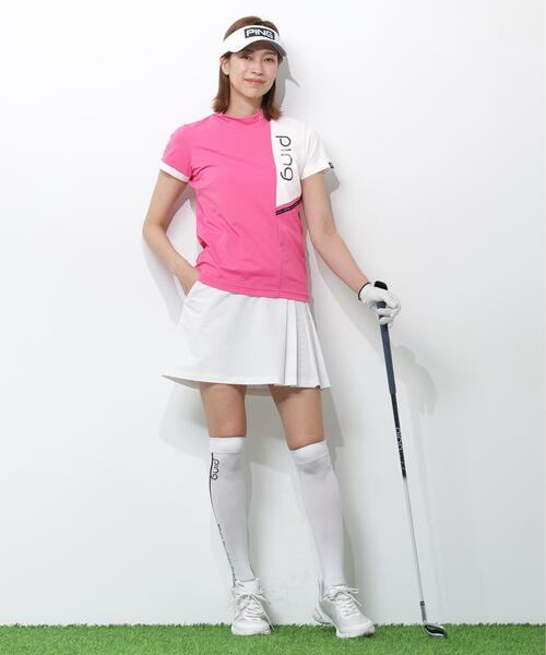 マルボンモックネックシャツとPINGプリーツスカートのセット PING（ピン） スカート 「PING APPAREL」ストレッチドビーサイド