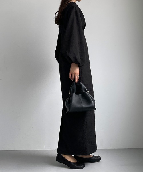 「Louere」 長袖ワンピース MEDIUM ブラック レディース_画像5