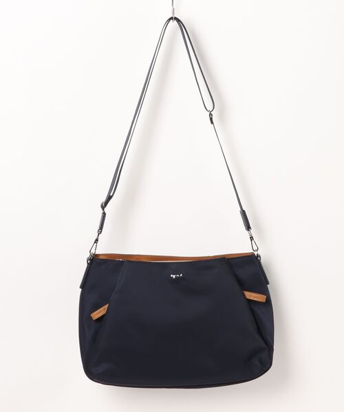 ✨未使用品✨【agnes b. 】2Way トート ショルダーバッグ 黒／青 agnes b.（アニエスベー） 2WAYバッグ FREE ブルー系その他 レディース
