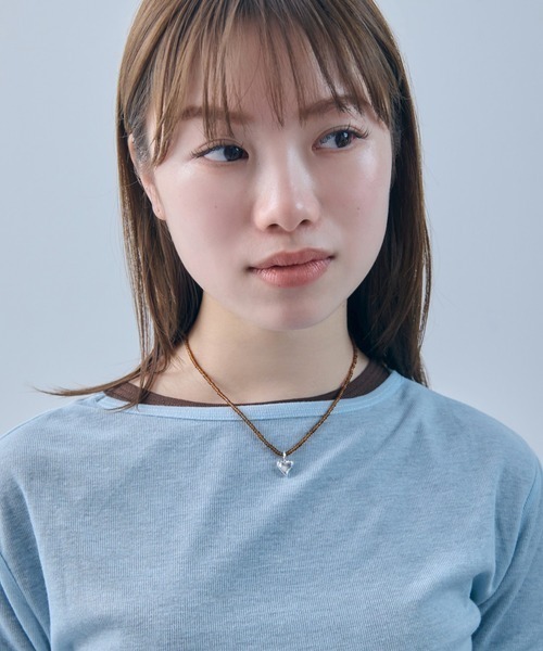 GOLDY（ゴールディ） ネックレス 「GOLDY」ハートモチーフ ガラス
