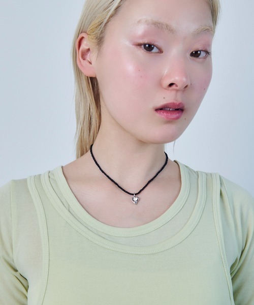 GOLDY（ゴールディ） ネックレス 「GOLDY」ハートモチーフ ガラス
