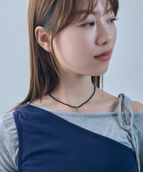 GOLDY（ゴールディ） ネックレス 「GOLDY」ハートモチーフ ガラス