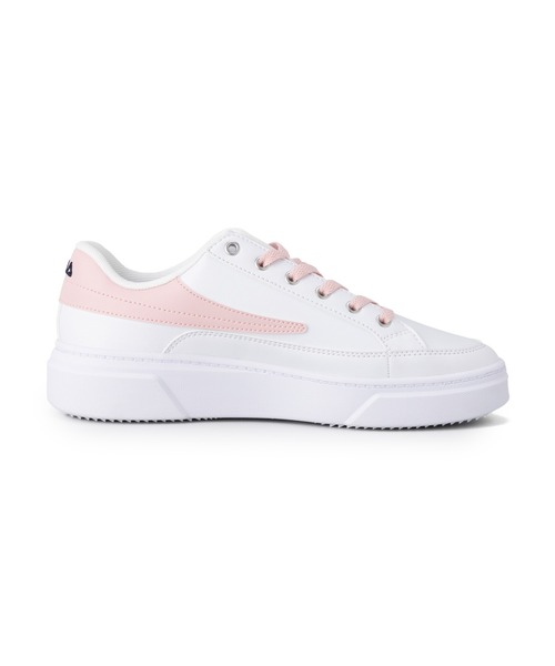 「FILA」 ローカットスニーカー 24.0cm ホワイト×ピンク レディース_画像2