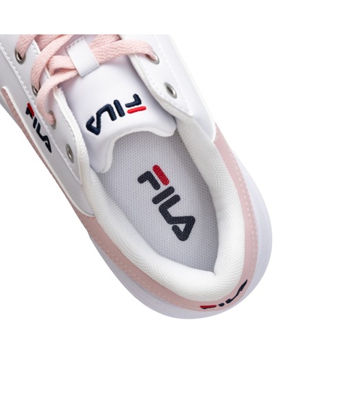 「FILA」 ローカットスニーカー 24.0cm ホワイト×ピンク レディース_画像3