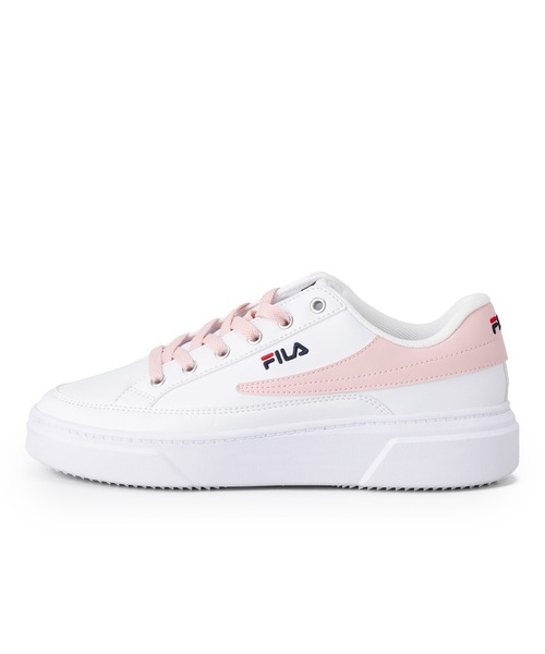 「FILA」 ローカットスニーカー 24.0cm ホワイト×ピンク レディース_画像4
