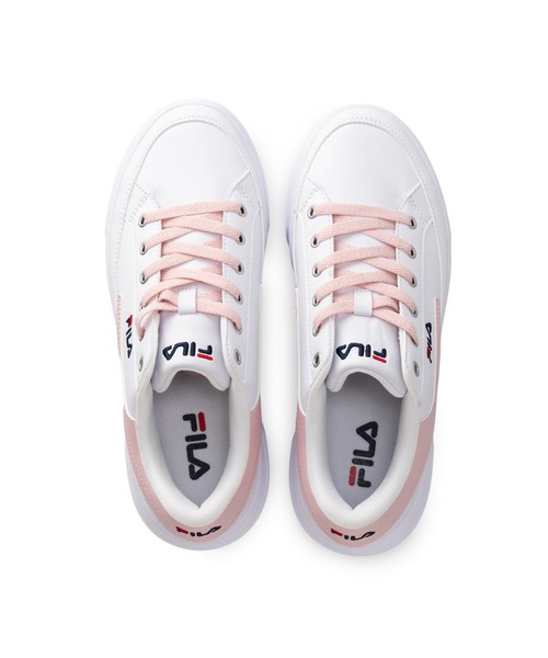 「FILA」 ローカットスニーカー 24.0cm ホワイト×ピンク レディース_画像5