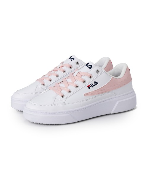 「FILA」 ローカットスニーカー 24.0cm ホワイト×ピンク レディース_画像8