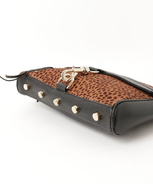 「REBECCA MINKOFF」 レオパードトートバッグ - ブラック レディース_画像3