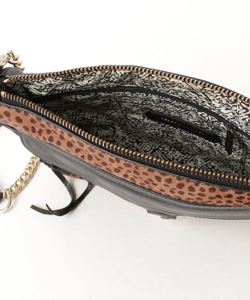 「REBECCA MINKOFF」 レオパードトートバッグ - ブラック レディース_画像4