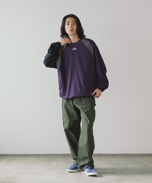 「THE NORTH FACE」 長袖プルオーバー X-LARGE まっ黒い薄墨色 メンズ
