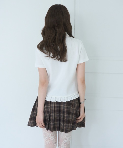 Smyeon tシャツ 半袖 Frill polo shirt tee/フリルポロTシャツ