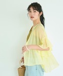 ブラウス シャツ 夏 「WEB限定セール」スト...の詳細画像3