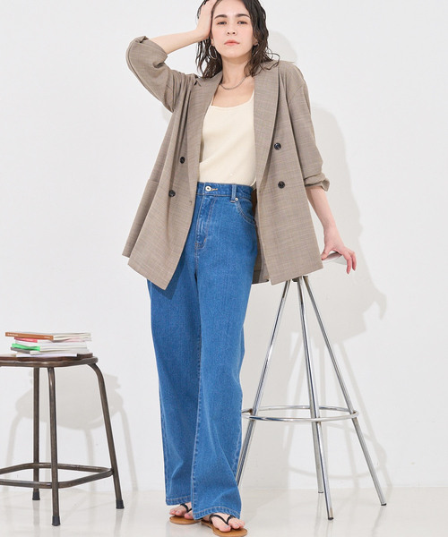 「abahouse mavie」 テーラードジャケット 無償性 薄墨色 レディース