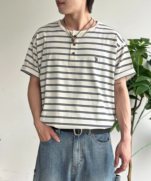 U.S. POLO ASSN.（ユーエスポロアッスン） ヘンリーネック tシャツ