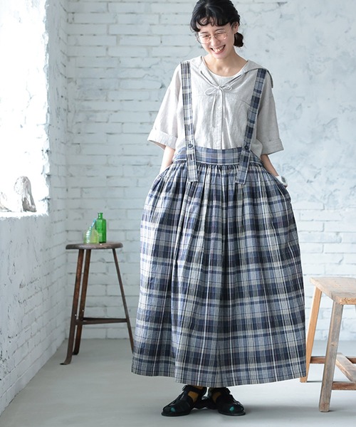 BURBERRY サスペンダー付きスカート 12M 80 soulberry（ソウルベリー） ジャンパースカート 味わいチェックの