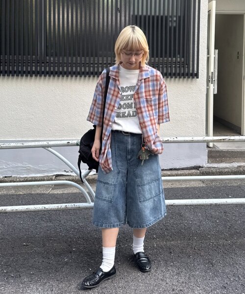 「CIAOPANIC TYPY」 「re lavel」半袖シャツ LARGE ベージュ メンズ_画像2