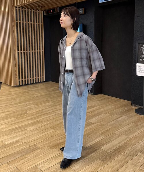 「CIAOPANIC TYPY」 「re lavel」半袖シャツ LARGE ベージュ メンズ_画像6