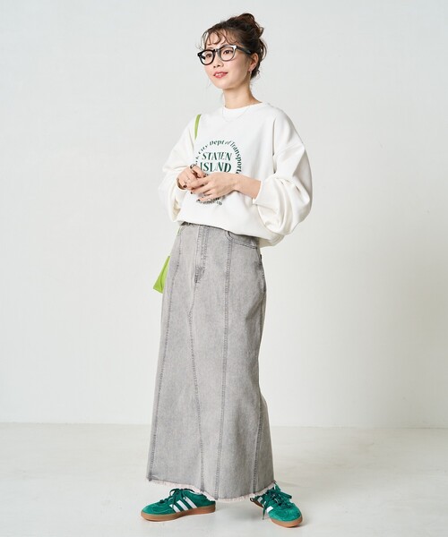「FREAK'S STORE」 デニムスカート MEDIUM ブルー レディース_画像2
