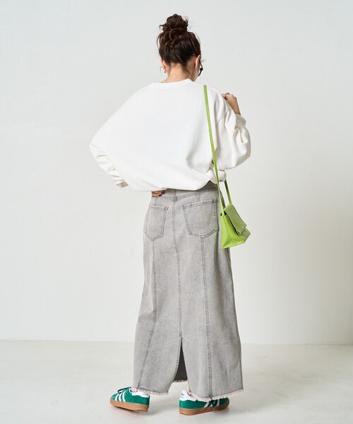 「FREAK'S STORE」 デニムスカート MEDIUM ブルー レディース_画像4