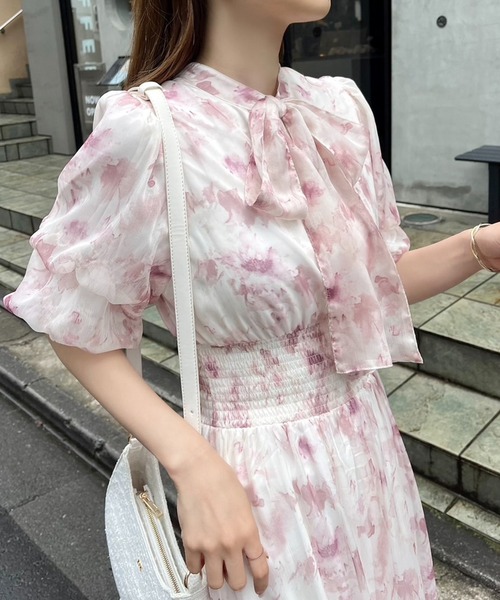 「one after another NICE CLAUP」 7分袖ワンピース FREE ホワイト系その他 レディース_画像9
