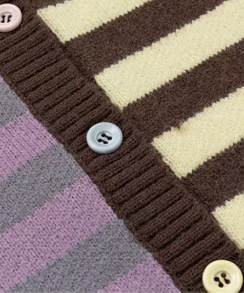 カーディガン Stripe Dots Docking Cardigan メンズ | U：UME | 05