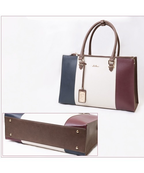 マ*ツ様 Clelia トリコロールトートバッグ CL-2730 Clelia トートバッグ 2way トリコロール A4収納可 レディース